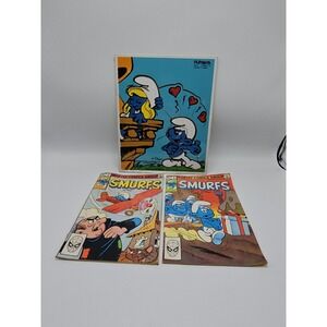 Sealed Playskool Smurfette Smurf Jigsaw Puzzle 1983 + Marvel Smurfs 1 & 3 Comics